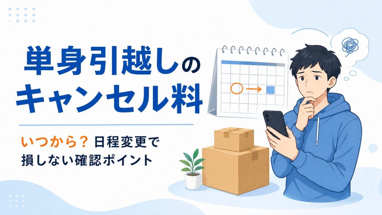 単身引越しのキャンセル料と日程変更の確認ポイント