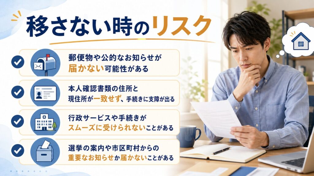 単身赴任で住民票を移さない場合に起きやすいリスク